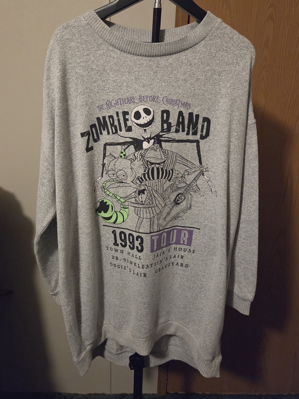 Gray 'Zombie Band' Crewneck Sweatshirt - The Nightmare Before Christmas